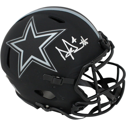 Dak Prescott Autographed Dallas Cowboys Authentic Eclipse Helmet Beckett 47381