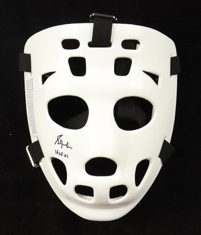 Grant Fuhr Signed Oilers Throwback Goalie Mask (Schwartz) NHL Hall of Fame/ 2003