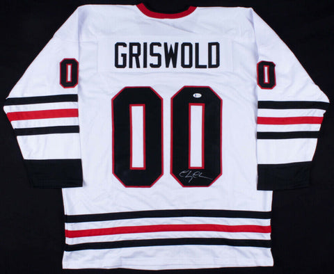 Chevy Chase Signed Blackhawks "Griswold "Jersey (Beckett COA) Christmas Vacation