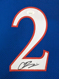 FRAMED KANSAS JAYHAWKS CHRISTIAN BRAUN AUTOGRAPHED SIGNED JERSEY JSA COA