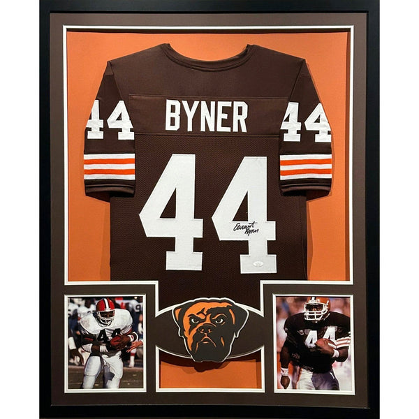 Ernest Byner Autographed Signed Framed Cleveland Browns Jersey JSA