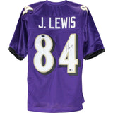 Jermaine Lewis Autographed/Signed Pro Style Purple XL Jersey Beckett 49001