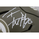 TJ Watt Autographed Pittsburgh Steelers 22 STS SpeedFlex Beckett Witness 48968