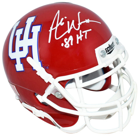 ANDRE WARE SIGNED AUTOGRAPHED HOUSTON COUGARS THROWBACK MINI HELMET TRISTAR