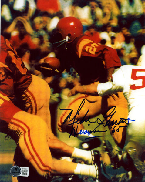 Mike Garrett Autographed USC Trojans 8x10 Photo Heisman Beckett 47224