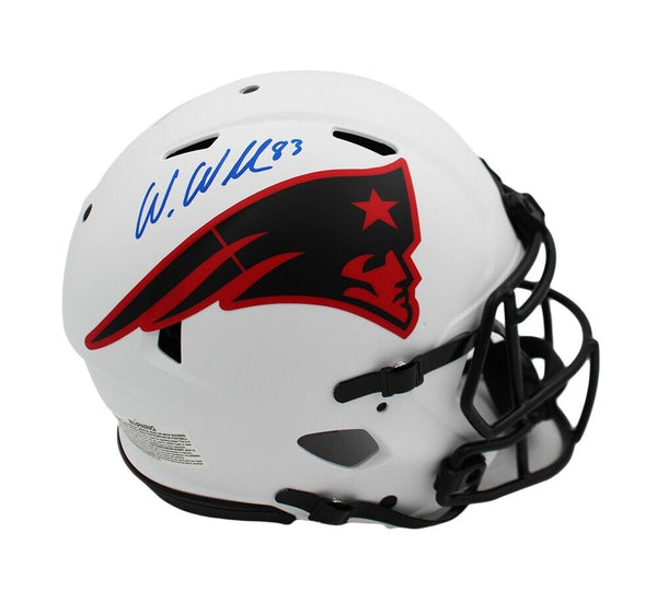 Wes Welker Signed New England Patriots Speed Authentic Lunar NFL Helmet