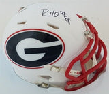 Riley Ridley Signed Georgia Bulldogs Mini Helmet -JSA COA Chicago Bears Receiver