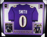 ROQUAN SMITH (Ravens purple SKYLINE) Signed Autographed Framed Jersey Beckett