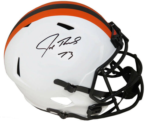 Joe Thomas Signed Browns Lunar Eclipse Riddell F/S Speed Replica Helmet - SS COA