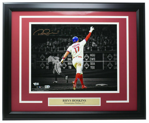 Rhys Hoskins Phillies Signed Framed 11x14 Spotlight Photo Fanatics