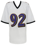 Haloti Ngata (BALITMORE RAVENS) Signed White Custom Football Jersey - (JSA COA)