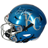 Patrick Mahomes / Bo Jackson Autographed Chromed Speed Flex Helmet Beckett