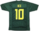 OREGON DUCKS BO NIX AUTOGRAPHED GREEN JERSEY SIGNED IN GREEN BECKETT QR 217959