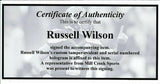 Seahawks Russell Wilson Autographed Framed Blue Nike Jersey RW Holo #39382