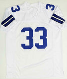 Tony Dorsett Autographed White Pro Style Jersey w/ HOF- Beckett W Auth *R3