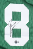 Kristaps Porzingis Signed Boston Celtics Jersey (Beckett) 2014 Top 4 Draft Pick