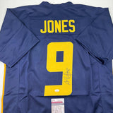 Autographed/Signed Adam Pacman Jones West Virginia Blue College Jersey JSA COA