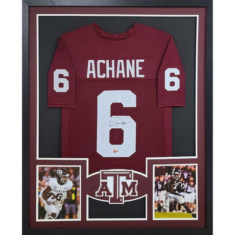 De'Von Achane Autographed Signed Framed Texas A&M Jersey BECKETT