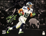 TYLER LOCKETT AUTOGRAPHED 16X20 PHOTO SEATTLE SEAHAWKS SPOTLIGHT MCS HOLO 209204