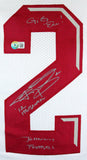 Johnny Manziel Autographed White College Style Jersey w/3 Insc.-Beckett W Holo