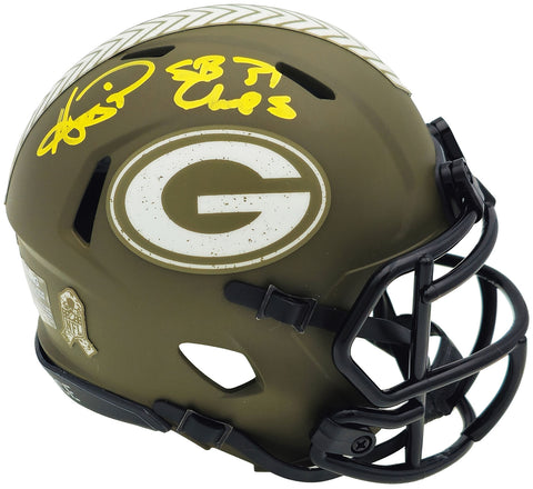 ANDRE RISON AUTOGRAPHED PACKERS SALUTE TO SERVICE MINI HELMET CHAMPS JSA 232853