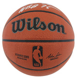 Hawks Dominique Wilkins "2x Insc" Auth Signed Wilson Basketball w/ Case BAS Wit