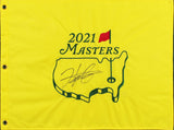 Hideki Matsuyama Authentic Signed & Framed 2021 Masters Pin Flag BAS #AD64159