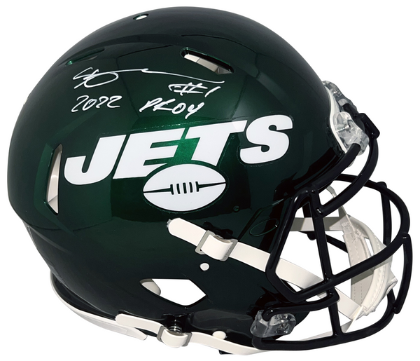 AHMAD SAUCE GARDNER SIGNED NEW YORK JETS AUTHENTIC SPEED HELMET W/ 2022 DROY