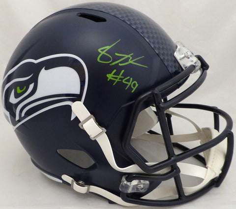 SHAQUEM GRIFFIN AUTOGRAPHED SEAHAWKS FULL SIZE SPEED HELMET MCS HOLO 134361