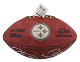 Jerome Bettis & Hines Ward Signed "Duke" Team Showcase Football W/ Case BAS Wit