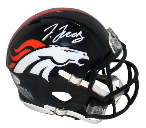 JERRY JEUDY SIGNED AUTOGRAPHED DENVER BRONCOS SPEED MINI HELMET BECKETT