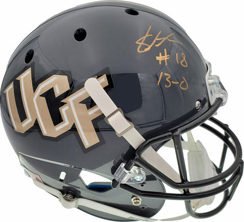 SHAQUEM GRIFFIN AUTOGRAPHED UCF FULL SIZE GRAY HELMET "13-0" MCS 134362