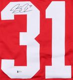 Jared Coreau Signed Red Wings Jersey (Beckett COA) Detroit Rookie Goaltender