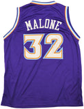 UTAH JAZZ KARL MALONE AUTOGRAPHED SIGNED PURPLE JERSEY JSA STOCK #237069