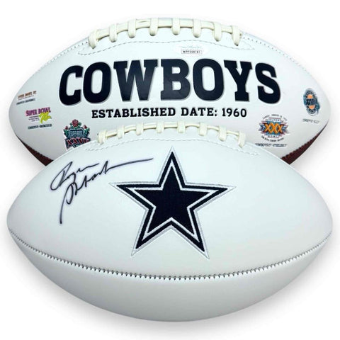 Roger Staubach Autographed Signed Dallas Cowboys Logo Football - JSA