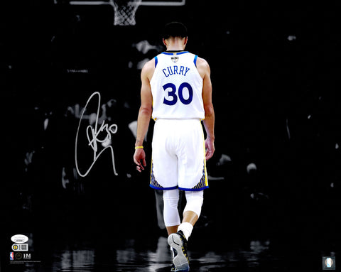 STEPHEN CURRY AUTOGRAPHED 16X20 PHOTO GOLDEN STATE WARRIORS SPOTLIGHT JSA 235694