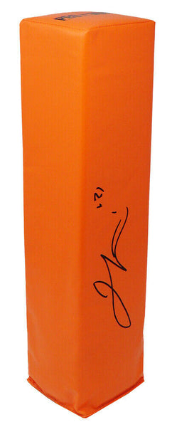 Jamal Lewis RAVENS Signed Orange Endzone Football Pylon - SCHWARTZ COA