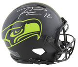 Seahawks Russell Wilson "12s" Signed Eclipse Full Size Speed Proline Helmet Fan