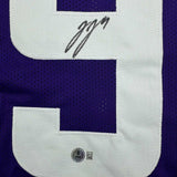 Autographed/Signed J.J. JJ McCarthy Minnesota Purple Jersey Beckett BAS COA