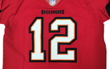 BUCCANEERS TOM BRADY AUTOGRAPHED RED NIKE ELITE JERSEY SIZE 44 FANATICS 208712