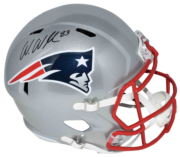 WES WELKER AUTOGRAPHED NEW ENGLAND PATRIOTS FULL SIZE SPEED HELMET BECKETT