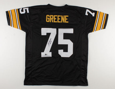 Mean Joe Greene Signed Pittsburgh Steelers Jersey Inscribed HOF 87 (Schwartz) DT