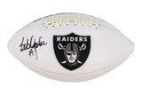 Bob Golic Signed Los Angeles Raiders Logo Football (JSA COA) 3xPro Bowl D.T.