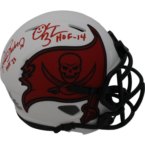 Lynch Sapp Barber Brooks Tampa Bay Buccaneers Lunar Mini Helmet Beckett 48054