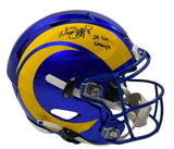 MATTHEW STAFFORD Autographed "SB LVI Champs" Rams Speed Flex Helmet FANATICS