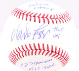 Wade Boggs Autographed Rawlings OML Baseball w/ 3 Stats-Beckett W Hologram *Blue