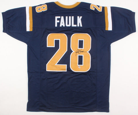 Marshall Faulk Signed St. Louis Rams Jersey (Beckett COA) NFL M.V.P. (2000) R.B