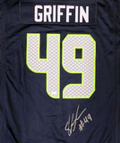 SEAHAWKS SHAQUEM GRIFFIN AUTOGRAPHED BLUE NIKE JERSEY SIZE XXL MCS HOLO 134404