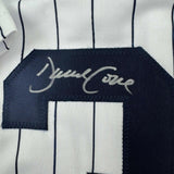 Framed Autographed/Signed David Cone 35x39 New York Pinstripe Jersey Beckett COA