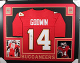 CHRIS GODWIN (Buccaneers red SKYLINE) Signed Autographed Framed Jersey JSA